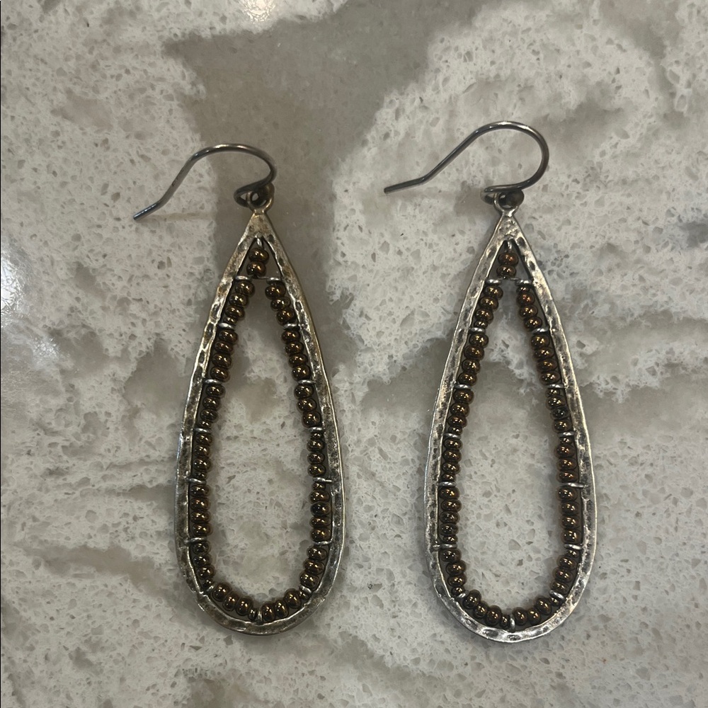 Silpada Silver and Gold Beaded Earrings